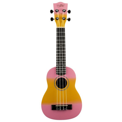 Kaimana UK-21 ORL Укулеле сопрано, цвет жёлто-розовый