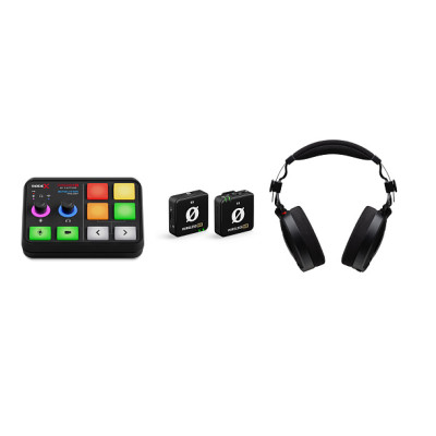 RODE комплект STREAMER X - аудиоинтерфейс STREAMER X, беспроводная петличная система Wireless ME, закрытые наушники NTH100