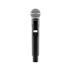 SHURE QLXD2/SM58 G51 ручной передатчик с капсюлем SM58, динамический кардиоидный, 470-534 МГц. Черный