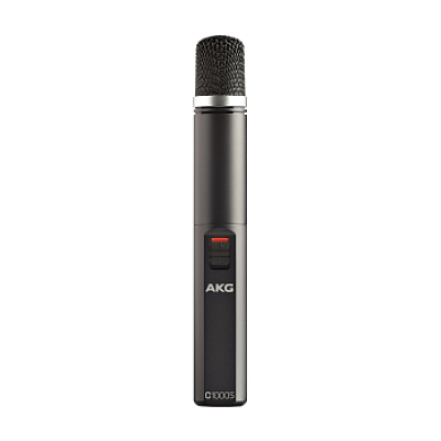 AKG C1000S конденсаторный универсальный микрофон. Диаграмма кардиоида/гиперкардиоида. Питание: фантом, 2 батареи AA. Цвет черный