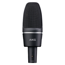 AKG C3000 конденсаторный микрофон с 1" мембраной . Диаграмма кардиоида. В комплекте: H85 держатель