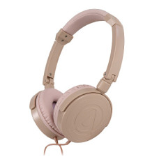 AuraSonics FINE F202BG наушники проводные, складные, закрытые с микрофоном, бежевый цвет