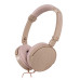 AuraSonics FINE F202BG наушники проводные, складные, закрытые с микрофоном, бежевый цвет