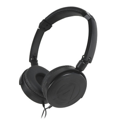 AuraSonics FINE F202BK наушники проводные, складные, закрытые с микрофоном, чёрный цвет