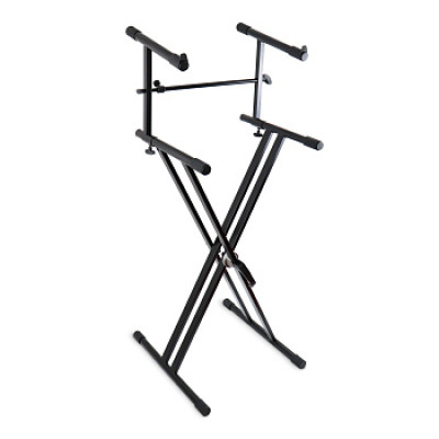 AuraSonics KSD2 клавишная стойка усиленная с доп. ярусом, грузоподъемность до 55 кг, сталь