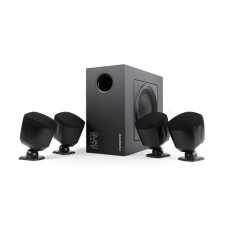 AuraSonics QUADRATE-BK комплект настенный сабвуфер 6,5" и 4 сателлита 3", встроенный кроссовер