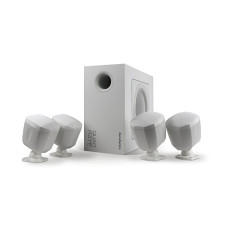 AuraSonics QUADRATE-WH комплект настенный сабвуфер 6,5" и 4 сателлита 3", встроенный кроссовер