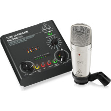 Behringer VOICE STUDIO набор для звукозаписи: MIC500USB ламповый предусилитель, конденсаторный микрофон C-1