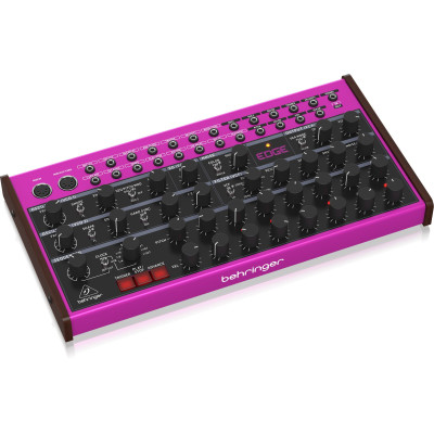 Behringer EDGE аналоговый полумодульный синтезатор ударных инструментов с 2 генераторами, многорежимным фильтром, двойным 8-шаговым секвенсором и 16-голосной полицепочкой