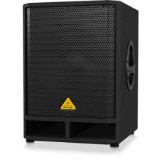 Behringer VQ1500D активный сабвуфер 15" 200/500Вт 40-200Гц 122дБ, стерео-кроссовер ФВЧ 100Гц, ФНЧ 70-150Гц моно, BOOST 40-90 Гц
