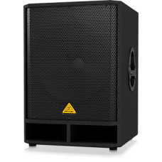 Behringer VQ1800D активный сабвуфер 200/500Вт 18" 40-200Гц 124дБ, стерео-кроссовер ФВЧ 100Гц, ФНЧ 70-150Гц моно,BOOST 40-90Гц, сткан на35мм