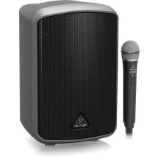 Behringer MPA100BT - портативная акустическая система, 100 Вт, 6" вуфер и 0,75" твитер, Bluetooth, аккумулятор, радиомикрофон 2,4 ГГц