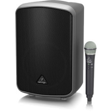 Behringer MPA200BT портативная акустическая система, 200 Вт, 8"вуфер и 1"твитер, DSP, звук и управл. по Bluetooth, аккумулятор, радиомикрофон 2,4 ГГц