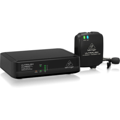 Behringer ULM300LAV радиосистема 2,4 ГГц, одноканальная с поясным передатчиком, приёмником и петличным кардиоидным микрофоном (разъем 6,3мм Jack)