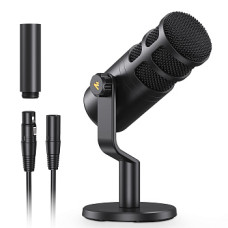 Maono PD100, динамический XLR микрофон, металлический корпус, сопротивление 600 Ом, в комплекте подставка и кабель XLR