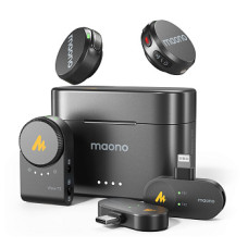 Maono WAVE T5 COMBO (WM650 PA3) ультракомпактная беспроводная система для Andrоid, iPhone, камер, ПК. 2 передатчика, приемник