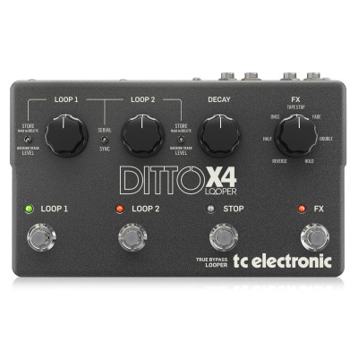 TC electronic DITTO X4 LOOPER педаль лупер с двумя независимыми петлями