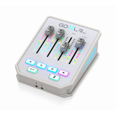 TC Helicon GO XLR MINI-WH звуковой интерфейс для live -стриминга и геймеров, микшер 4 фейдера, оптический вход для игровых приставок