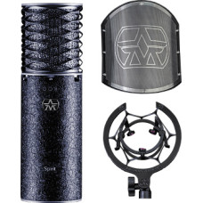 Aston Microphones SPIRIT BLACK BUNDLE cтудийный конденсаторный микрофон с переключаемой диаграммой направленности, с держателем и поп-фильтром. Черный