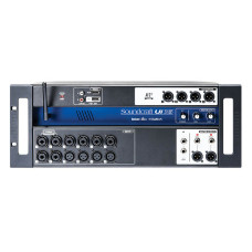 Soundcraft Ui-16 рэковый микшер, 8 comboXLR входы mic/line, 4 XLR входы mic, 2 Hi-Z/инструментальные входы, стерео RCA вход,