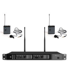 FBW A2D-PRESENTER радиосистема, комплект из диверситивного приёмника A220R и двух передатчиков A100BT с петличным микрофоном