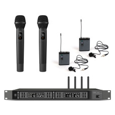 FBW A4-22MIX четырёхканальная радиосистема, комплект из приёмника A140R с двумя ручными передатчиками A100HT и двумя портативными A100BT