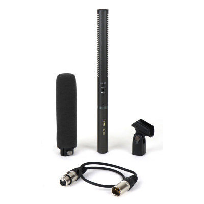 FBW EM865 конденсаторный микрофон-"пушка", гиперкардиоида, 48В или 1 батарейка АА, 40-20000Гц