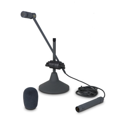 FBW CM-350 настольный конденсаторный конф. микрофон на утяжелённой круглой подставке, удлин. штанга 35см с шарниром