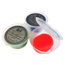 Комплект из 6 демпферных стикеров красного цвета для приглушения звука и обертонов барабанов и тарелок    