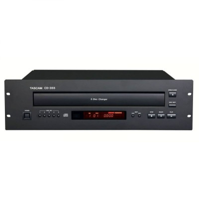 TASCAM CD-355 CD плеер, 5-дисковый, CDDA, CDR, CDRW, mp3, XLR, SPDIF оптический и коаксиальный, ПДУ,
