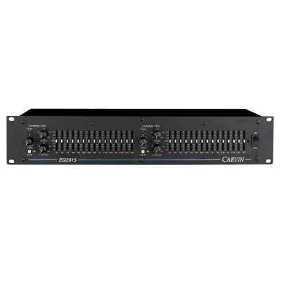 CARVIN EQ2015 Эквалайзер 2х15 полос, 2/3 октавы, сигнал/шум: 104дБ, ±15дБ, рэк 2U