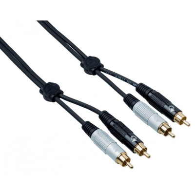 BESPECO EA2R500 Кабель готовый, 2 x RCA (MRCABKR/MRCABKB) - 2 x RCA (MRCABKR/MRCABKB), 5 м