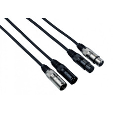 BESPECO EA2X2F150 Кабель готовый, 2 x cannon male (XLR3MX/XLR3MXN) - 2 x cannon female (XLR3FX/XLR3F