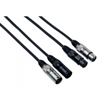 BESPECO EA2X2F150 Кабель готовый, 2 x cannon male (XLR3MX/XLR3MXN) - 2 x cannon female (XLR3FX/XLR3F