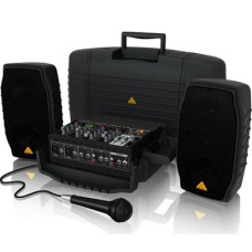 Behringer PPA200 - 5-канальная система звукоусиления, 2х75Вт, 4"+1", процессор эффектов KLARK TEKNIK и FBQ, микрофон XM1800S