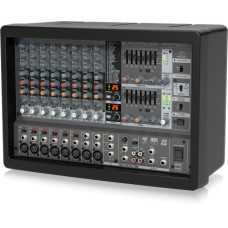 Behringer PMP1680S микшер-усилитель 2 х 600Вт•4 Ом (6 моновходов, 2 стереовхода, 8 микрофонных предусилителей),