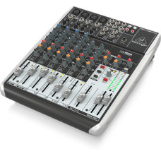 Behringer Q1204USB аналоговый микшер, 10 каналов, 4 мик. + 2 лин. стерео + 1 AUX RET, 2 AUX, Mute - MAIN/ALT3-4, USB-audio, Main L/R- XLR, 4 компрессора, USB-Wireless вход