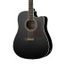 F641EQ-BK Электро-акустическая гитара, с вырезом, черная, Caraya