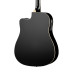 F641EQ-BK Электро-акустическая гитара, с вырезом, черная, Caraya