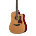 F641-N Акустическая гитара, с вырезом, цвет натуральный, Caraya