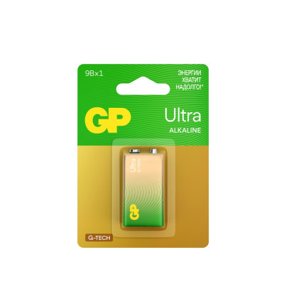 GP1604AUA21-5CRSBC1 Ultra Alkaline G-Tech Элемент питания "крона", алкалиновый, GP