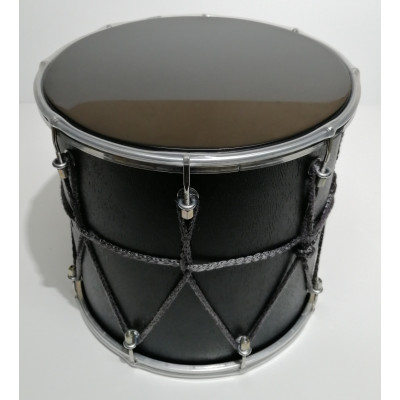 BK-10Blmv Барабан кавказский 10" с веревкой 25х25.4см, цвет - чёрный матовый, Мастерская Бехтеревых