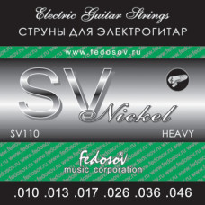 SV110 Комплект струн для электрогитары, никелевый сплав, Heavy, 10-46, Fedosov