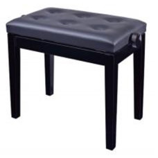 HY-DX15-GLOSS-BLACK Банкетка, черный/черный, искусственная кожа, Rin