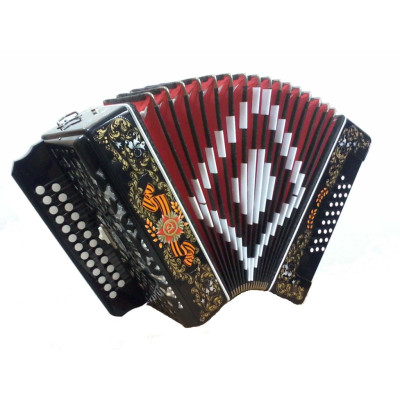 S32XL-A-POBEDA Гармонь "Шуйская" 25х25-III-2, расцветка «Победа», Шуйская гармонь