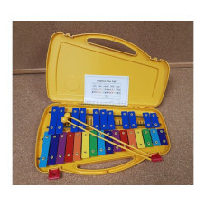 Металлофон DA BO DB-27K, 27 пластин, цветной, 2 палочки, пластик кейс, производство Корея