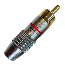INLINE RCA-R Разъем RCA, никель, для кабеля D6 мм, кольцо красное (SP-116G-C10-RD)