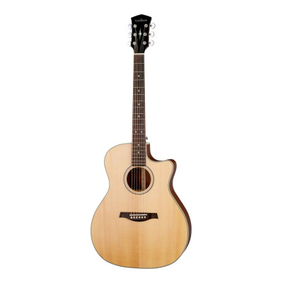 GA28-WBAG-GT Электро-акустическая гитара, с вырезом, цвет натуральный, с чехлом, Parkwood