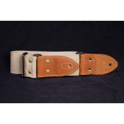 LS.P.C.004 Ремень для гитары, полиэстер, бежевый, LionStraps
