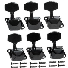 MX0703 Колки для гитары, 6л, черные, Musiclily